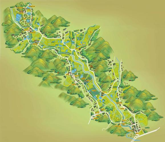 黑龙江手绘地图智慧景区