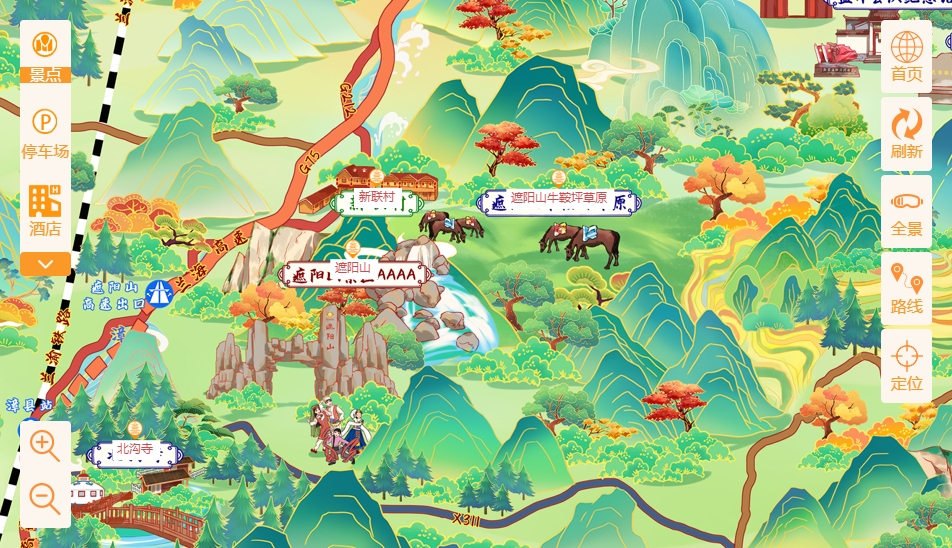 黑龙江手绘地图景区语音讲解导览系统：智慧景区建设的基石